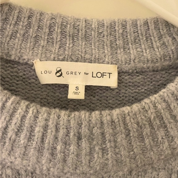 LOFT Lou & Grey Pink/Gold/Gray Multi Stripe Sweater Size XS - Picture 5 of 8